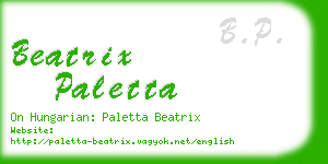 beatrix paletta business card